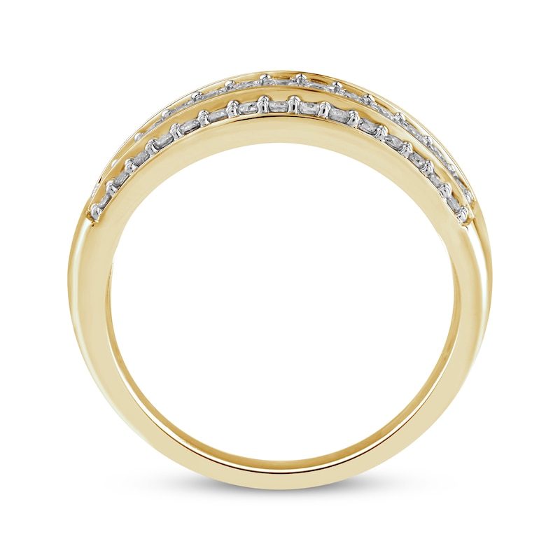 Main Image 3 of Adore Multi-Row Diamond Anniversary Ring 1 ct tw 14K Yellow Gold