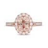 Thumbnail Image 2 of Neil Lane Oval-Cut Morganite & Diamond Engagement Ring 1/2 ct tw 14K Rose Gold