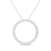 Thumbnail Image 1 of Diamond Eternity Circle Necklace 1/2 ct tw 10K White Gold 18"