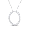 Thumbnail Image 2 of Diamond Eternity Circle Necklace 1/2 ct tw 10K White Gold 18"