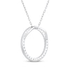 Thumbnail Image 3 of Diamond Eternity Circle Necklace 1/2 ct tw 10K White Gold 18"