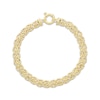 Thumbnail Image 1 of Byzantine Chain Bracelet Hollow 14K Yellow Gold 7.5"