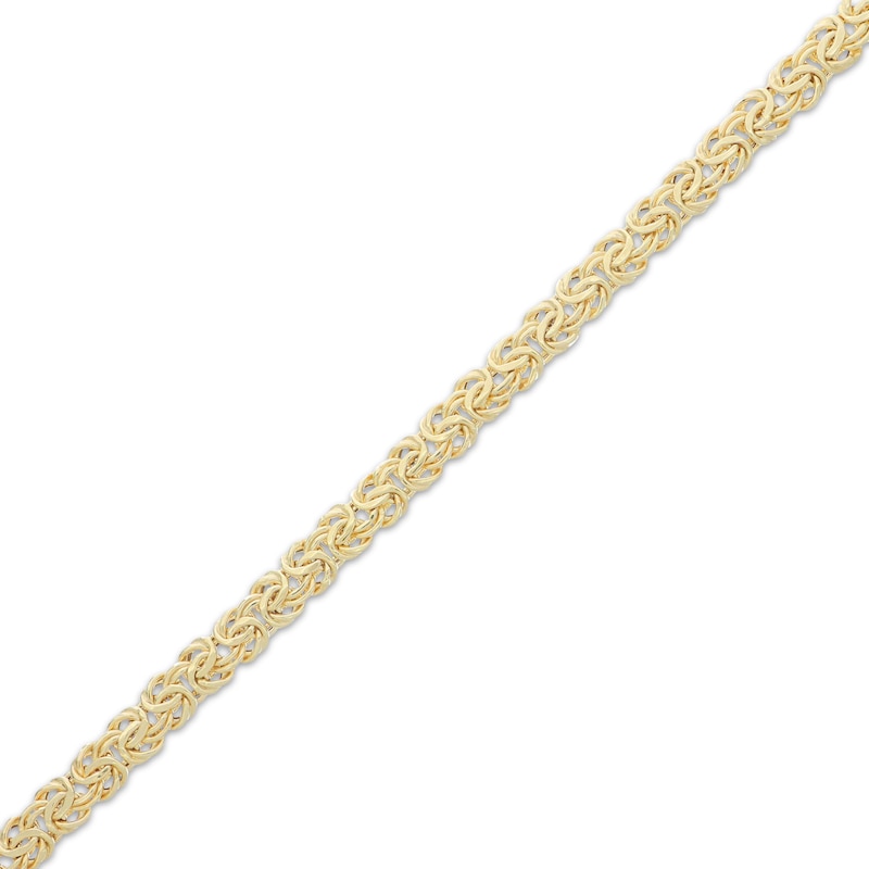 Main Image 2 of Byzantine Chain Bracelet Hollow 14K Yellow Gold 7.5"