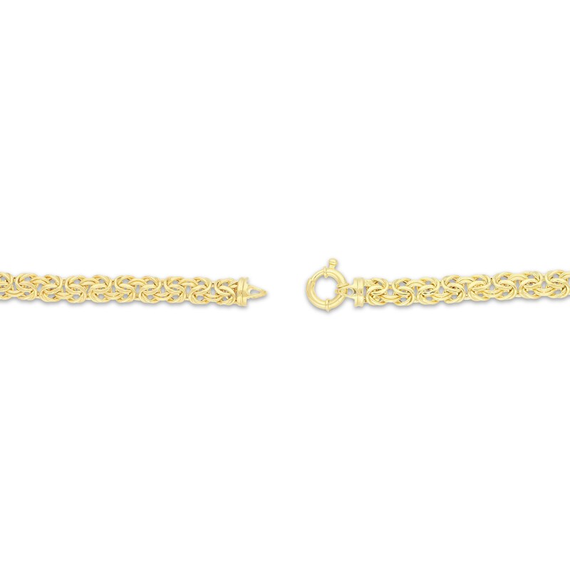 Main Image 3 of Byzantine Chain Bracelet Hollow 14K Yellow Gold 7.5"