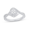 Thumbnail Image 0 of Diamond Oval Frame Bypass Promise Ring 1/5 ct tw Sterling Silver