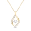 Thumbnail Image 1 of Unstoppable Love Lab-Grown Diamond Marquise Frame Necklace 1 ct tw 10K Yellow Gold 19"