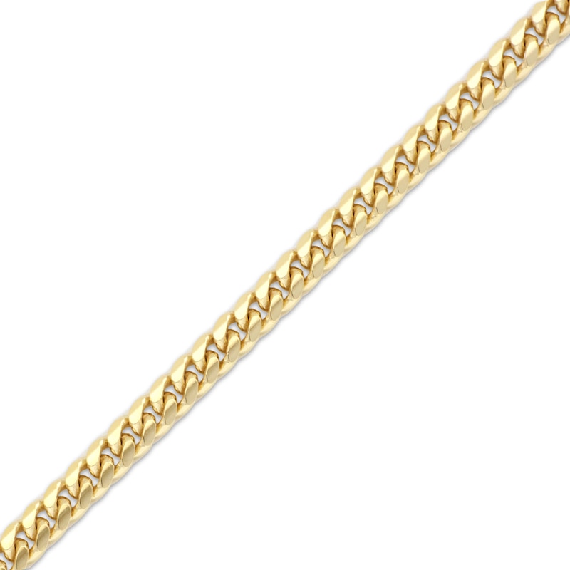 Main Image 2 of Cuban Curb Necklace 3.3mm Solid 14K Yellow Gold 20"