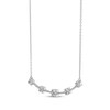 Thumbnail Image 2 of Multi-Diamond Station Curved Bar Necklace 3/8 ct tw 14K White Gold 17"