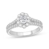 Thumbnail Image 1 of Adore Lab-Grown Diamonds Oval-Cut Halo Engagement Ring 1 ct tw 14K White Gold