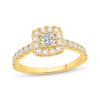 Thumbnail Image 1 of Adore Lab-Grown Diamonds Princess-Cut Halo Engagement Ring 1 ct tw 14K Yellow Gold
