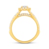 Thumbnail Image 3 of Adore Lab-Grown Diamonds Princess-Cut Halo Engagement Ring 1 ct tw 14K Yellow Gold