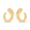 Thumbnail Image 2 of Hollow Tapered Oval Drop Earrings 14K Yellow Gold
