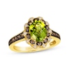 Thumbnail Image 1 of Le Vian Oval-Cut Peridot Ring 3/8 ct tw Diamonds 14K Honey Gold