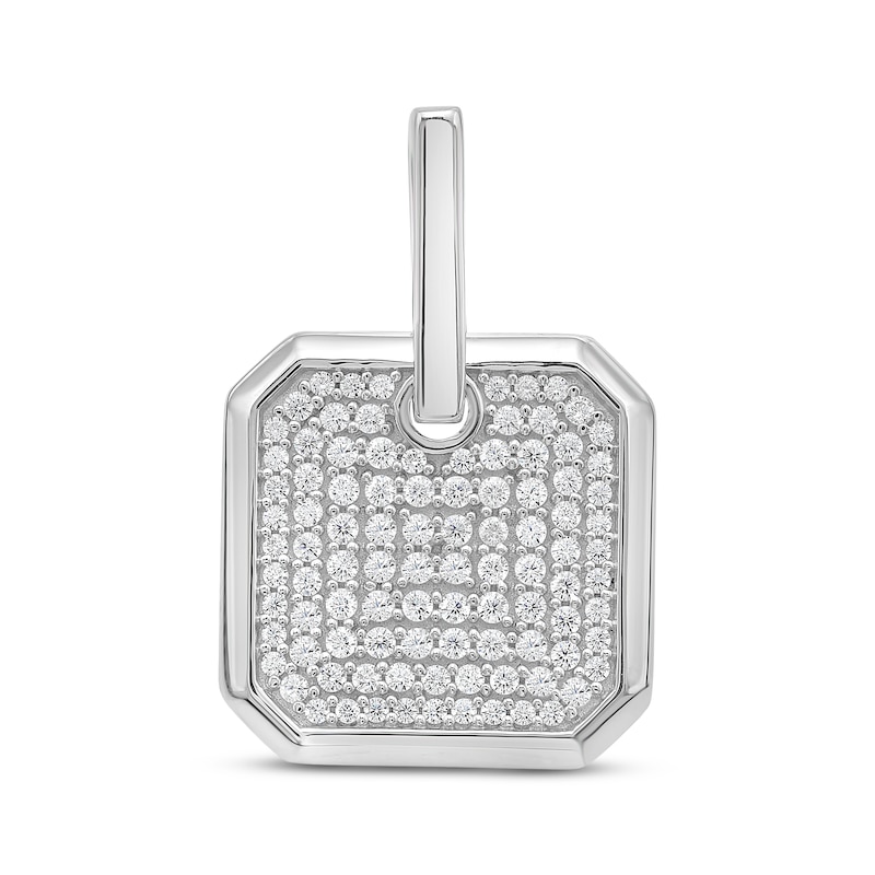 Main Image 1 of Multi-Diamond Polygon Charm 1 ct tw Sterling Silver