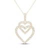 Thumbnail Image 1 of KAY Lab-Grown Diamonds Overlapping Double Heart Necklace 1/2 ct tw 14K Yellow Gold 18"