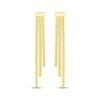 Thumbnail Image 2 of Staggered Three-Row Chain Drop Earrings 14K Yellow Gold