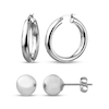 Thumbnail Image 1 of Hoop & Stud Earrings Gift Set Sterling Silver