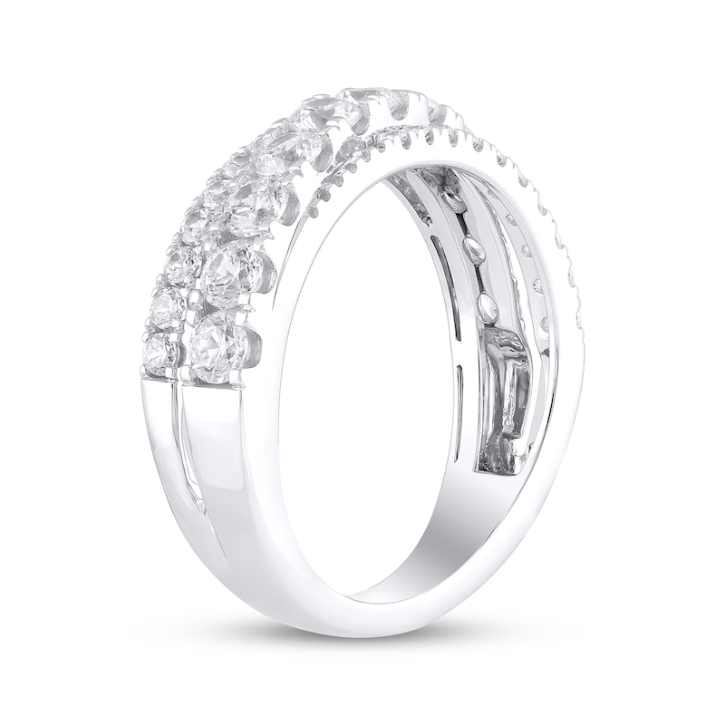 Main Image 2 of Adore Lab-Grown Diamond Three-Row Anniversary Ring 1-1/4 ct tw 14K White Gold (F/VS2)