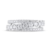 Thumbnail Image 3 of Adore Lab-Grown Diamond Three-Row Anniversary Ring 1-1/4 ct tw 14K White Gold (F/VS2)