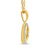 Thumbnail Image 3 of Lab-Grown Diamond Medallion Necklace 1/6 ct tw 24K Yellow Gold Vermeil Sterling Silver 18"