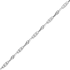 Thumbnail Image 2 of Diamond Wave Link Bracelet 1/10 ct tw Sterling Silver 7.25"