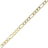 Thumbnail Image 2 of 6.2mm Figaro Chain Bracelet Hollow 10K Yellow Gold 8.5"