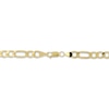 Thumbnail Image 3 of 6.2mm Figaro Chain Bracelet Hollow 10K Yellow Gold 8.5"
