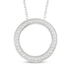 Thumbnail Image 1 of Diamond Open Circle Necklace 1/4 ct tw 10K White Gold 18"