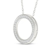 Thumbnail Image 2 of Diamond Open Circle Necklace 1/4 ct tw 10K White Gold 18"