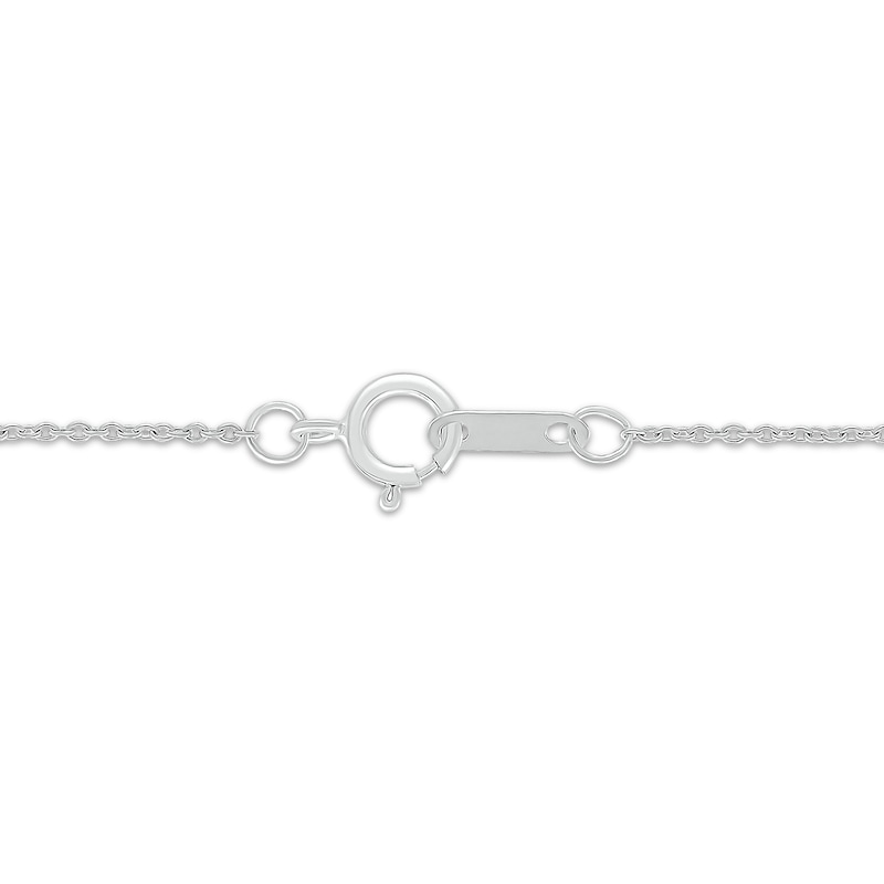 Main Image 3 of Diamond Open Circle Necklace 1/4 ct tw 10K White Gold 18"