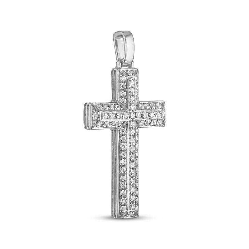 Main Image 2 of Diamond Cross Charm 3/4 ct tw Sterling Silver