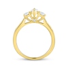 Thumbnail Image 2 of Memories Moments Magic Marquise & Round-Cut Diamond Engagement Ring 1 ct tw 14K Yellow Gold