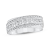 Thumbnail Image 1 of Adore Diamond Diagonal Three-Row Anniversary Ring 1 ct tw 10K White Gold