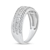 Thumbnail Image 2 of Adore Diamond Diagonal Three-Row Anniversary Ring 1 ct tw 10K White Gold