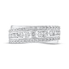 Thumbnail Image 3 of Adore Diamond Diagonal Three-Row Anniversary Ring 1 ct tw 10K White Gold
