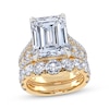 Thumbnail Image 1 of Adore Lab-Grown Diamonds Emerald-Cut Bridal Set 12 ct tw 14K Yellow Gold