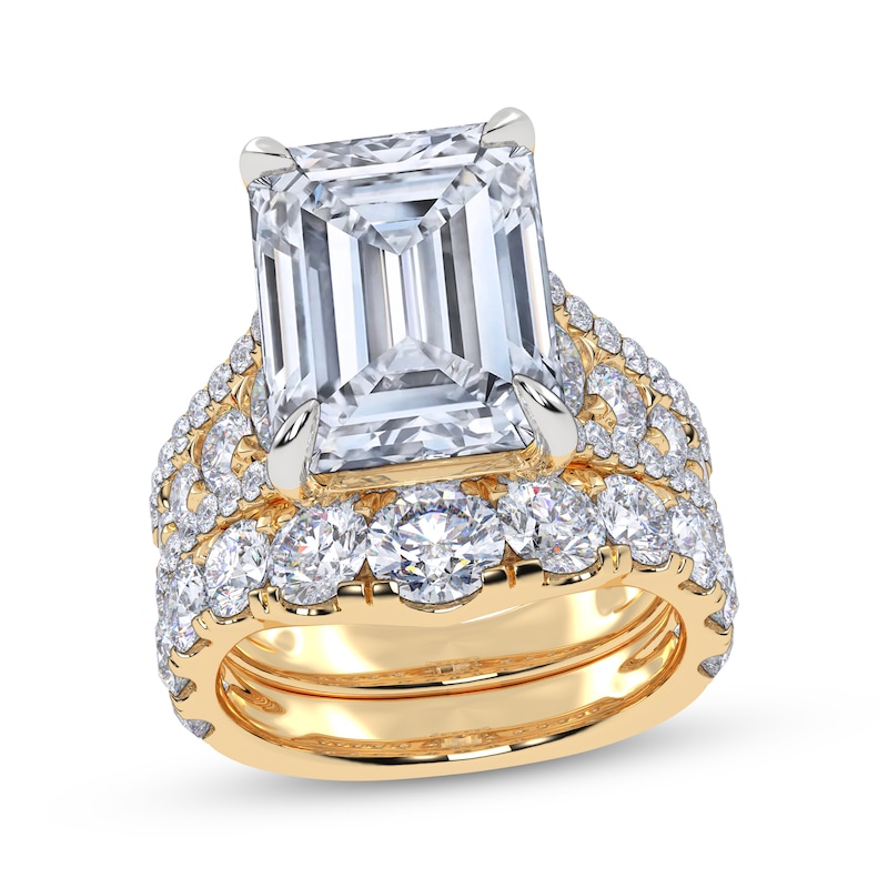Main Image 1 of Adore Lab-Grown Diamonds Emerald-Cut Bridal Set 12 ct tw 14K Yellow Gold