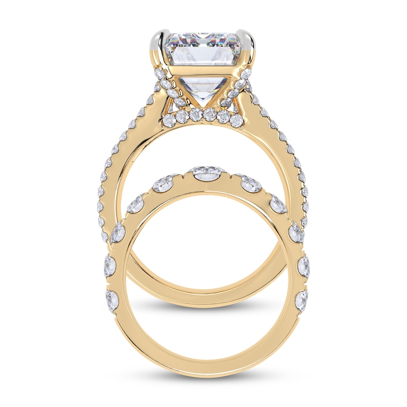 Main Image 3 of Adore Lab-Grown Diamonds Emerald-Cut Bridal Set 12 ct tw 14K Yellow Gold