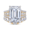 Thumbnail Image 4 of Adore Lab-Grown Diamonds Emerald-Cut Bridal Set 12 ct tw 14K Yellow Gold