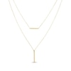 Thumbnail Image 1 of Layered Bar Necklace 10K Yellow Gold 18"