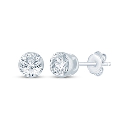 KAY Lab-Grown Diamonds Round-Cut Solitaire Stud Earrings 1/2 ct tw 14K White Gold (F/VS2)