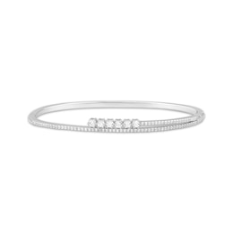 KAY Lab-Grown Diamonds Bypass-Look Bangle Bracelet 1 ct tw Sterling Silver