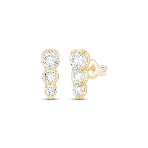 Diamond Spike Earrings 1/6 ct tw 10K Yellow Gold
