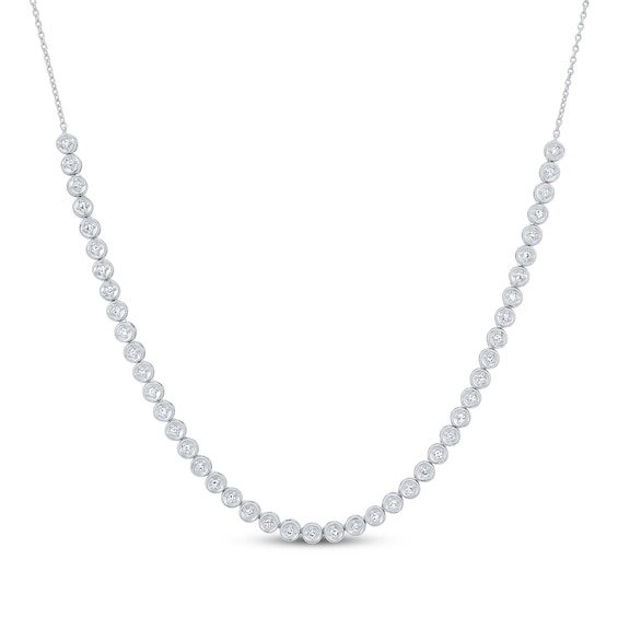 KAY Lab-Grown Diamonds Round-Link Necklace 1/2 ct tw Sterling Silver 18"