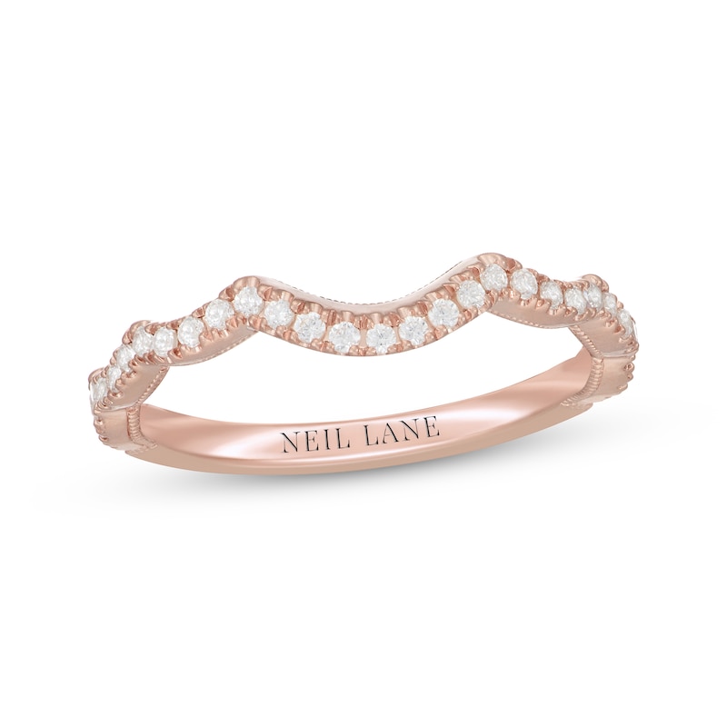 Main Image 7 of Neil Lane Diamond Scalloped Wedding Band 1/4 ct tw 14K Rose Gold