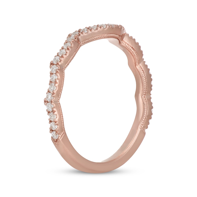 Main Image 8 of Neil Lane Diamond Scalloped Wedding Band 1/4 ct tw 14K Rose Gold