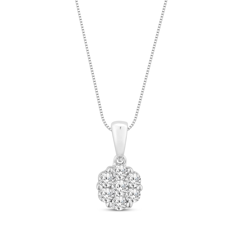 Main Image 2 of Diamond Flower Gift Set 1-1/4 ct tw 10K White Gold