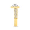 Thumbnail Image 2 of Adore Princess & Round-Cut Diamond Halo Bridal Set 1 ct tw 14K Two-Tone Gold
