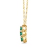 Thumbnail Image 2 of Le Vian Emerald Three-Stone Necklace 1/6 ct tw Diamonds 14K Honey Gold 19"