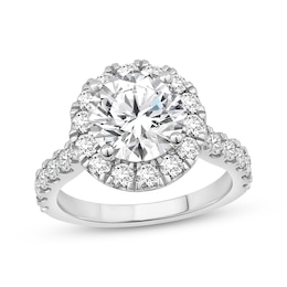 Adore Lab-Grown Diamonds Round-Cut Halo Engagement Ring 3-3/4 ct tw 14K White Gold